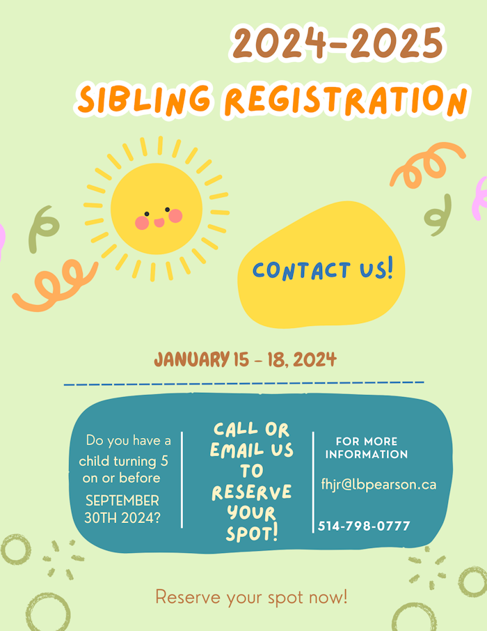 Sibling Registration 2024-2025